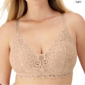 Bali Lace Desire® Bralette Wireless Full Coverage Bra Df6591 SZ 2XL Almond NEW